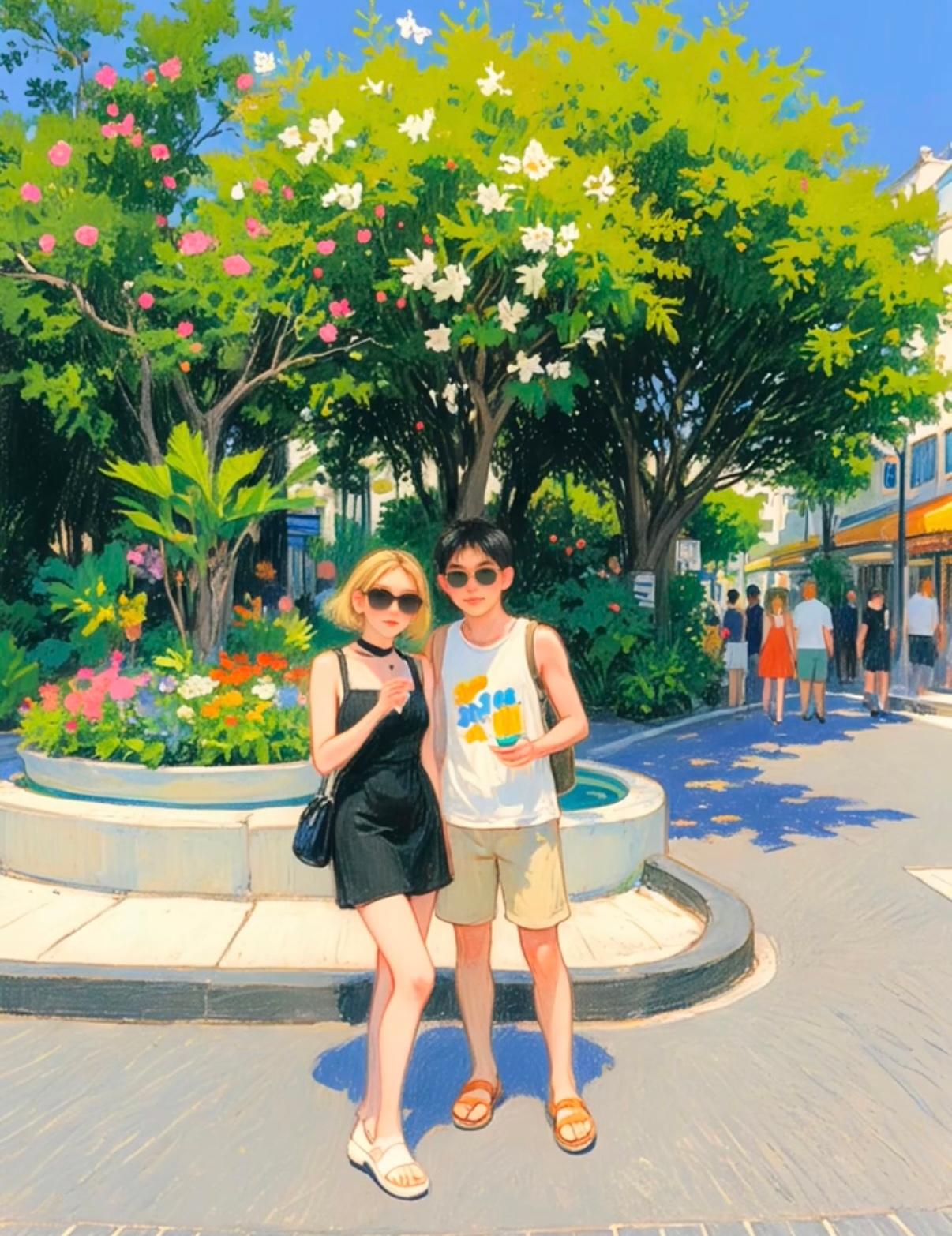 Wilson & Dayla portrait illustration